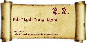 Mátyássy Ugod névjegykártya